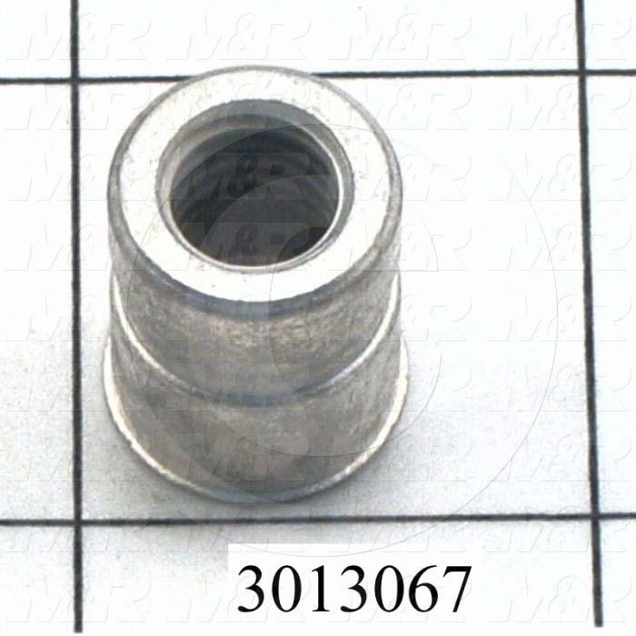 Nutsert, AT Type, Thread Size 3/8-16, Outside Diameter 0.583", Overall Length 0.76"