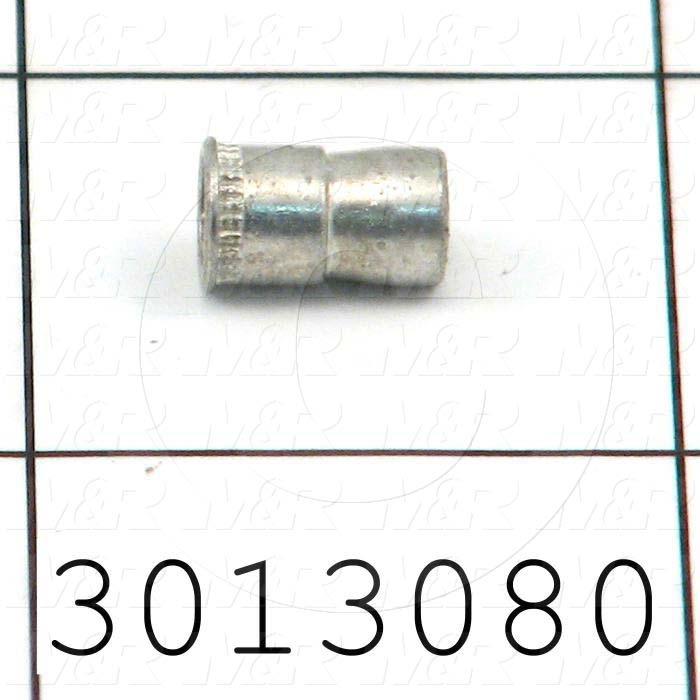 Nutsert, AT Type, Thread Size 6-32, Outside Diameter 0.235", Overall Length 0.390"