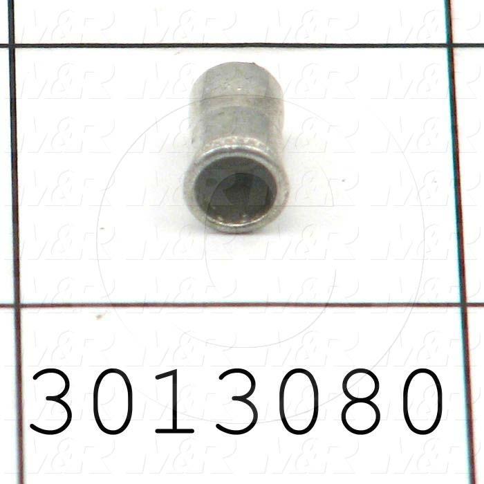 Nutsert, AT Type, Thread Size 6-32, Outside Diameter 0.235", Overall Length 0.390"