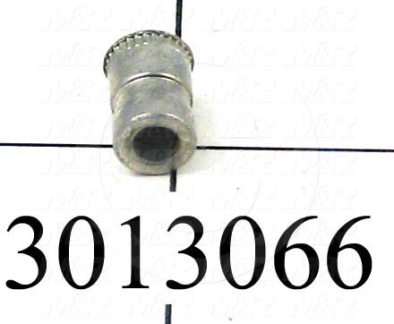 Nutsert, AT Type, Thread Size 8-32, Outside Diameter 0.264", Overall Length 0.390"
