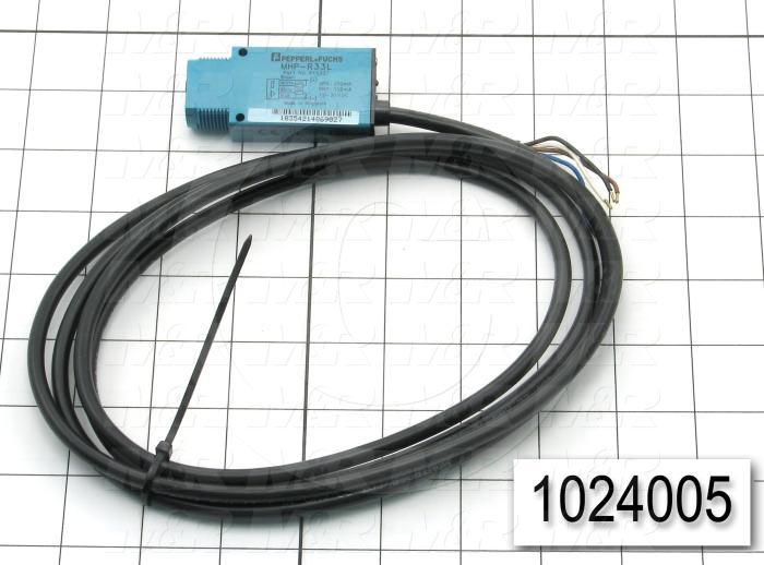 Photoeletric Sensor, 4mm threaded, Retro-reflective, 3m Sensing Range, NPN, 5m Cable