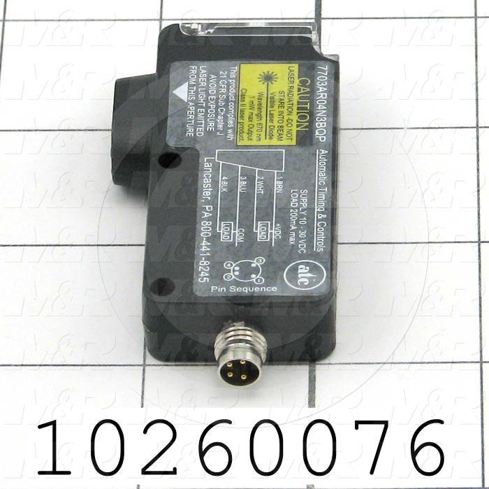 Photoeletric Sensor, Laser, 4mm threaded, 160ft/12in Sensing Range