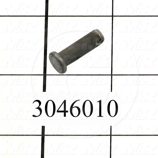 Pin, Clevis Pin, 0.25 in. Diameter, 0.766" Overall Length, Steel Material