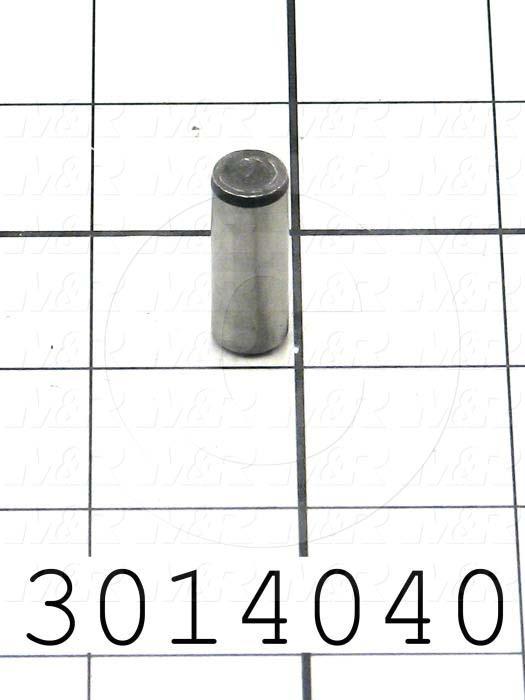 Pin, Dowel Pin, ANSI, 0.375" Diameter, 1.00" Overall Length, Alloy Steel Material