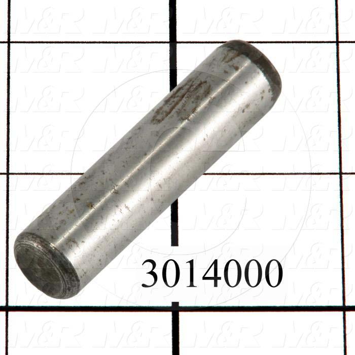 Pin, Dowel Pin, ANSI, 0.50 in. Diameter, 2.00 in. Overall Length, Steel Material, Plain Finish