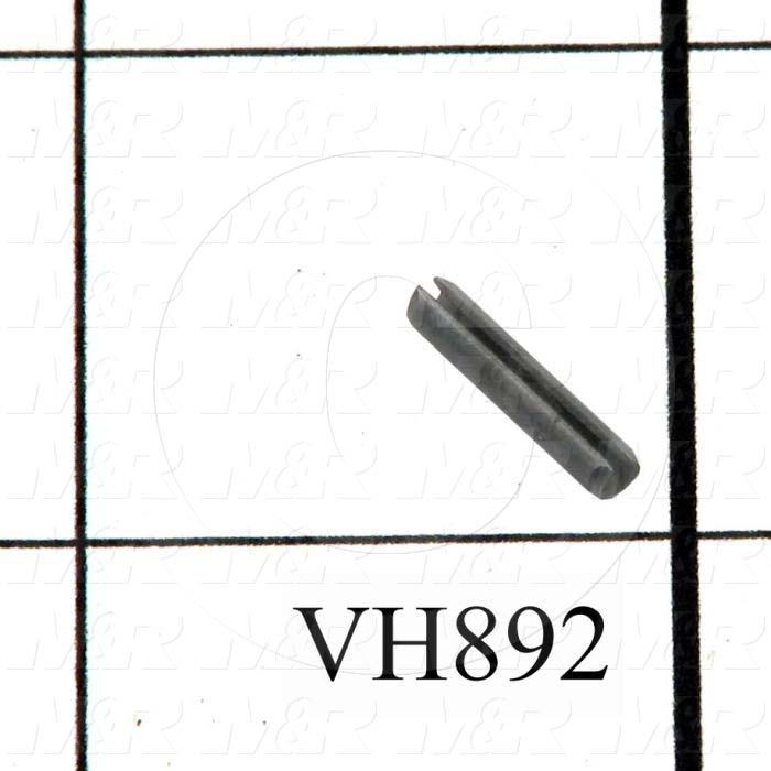 Pin, Roll Pin, 0.094" Diameter, 0.50 in. Overall Length, Steel Material