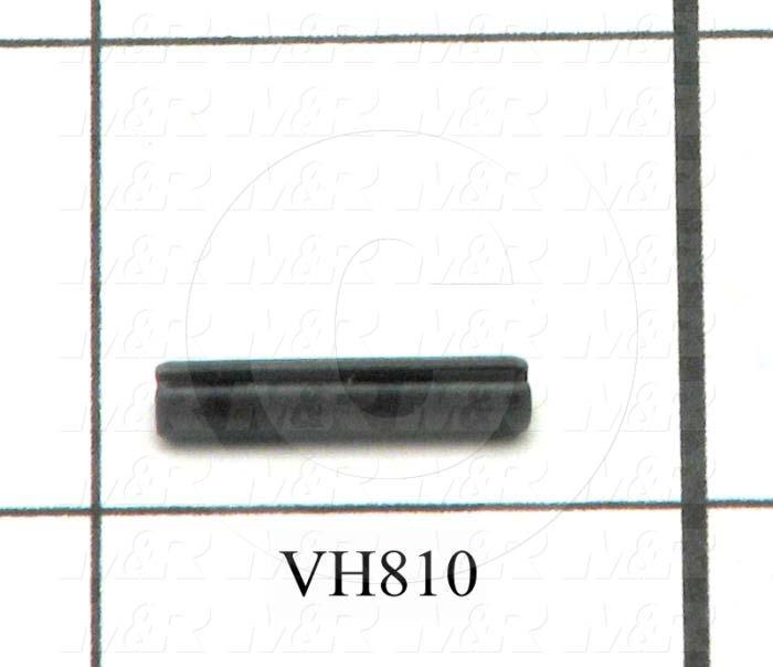 Pin, Roll Pin, 0.130" Diameter, 0.625" Overall Length, Steel Material, Black Oxide Finish