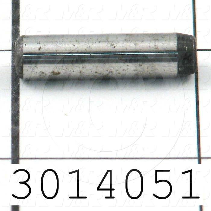 Pin, Roll Pin, ANSI, 0.19 in. Diameter, 1.00" Overall Length, Spring-Tempered Steel Material