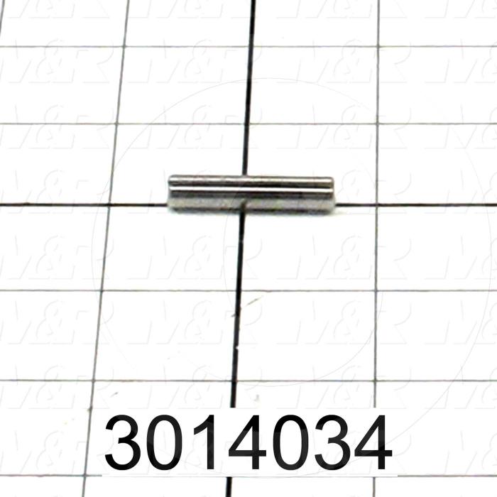 Pin, Roll Pin, ANSI, 0.25 in. Diameter, 1.25 in. Overall Length, Spring-Tempered  Stainless Steel Material