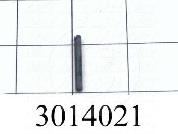 Pin, Spring Pin Slotted, ANSI, 0.13 in. Diameter, 1.13" Overall Length, Steel Material