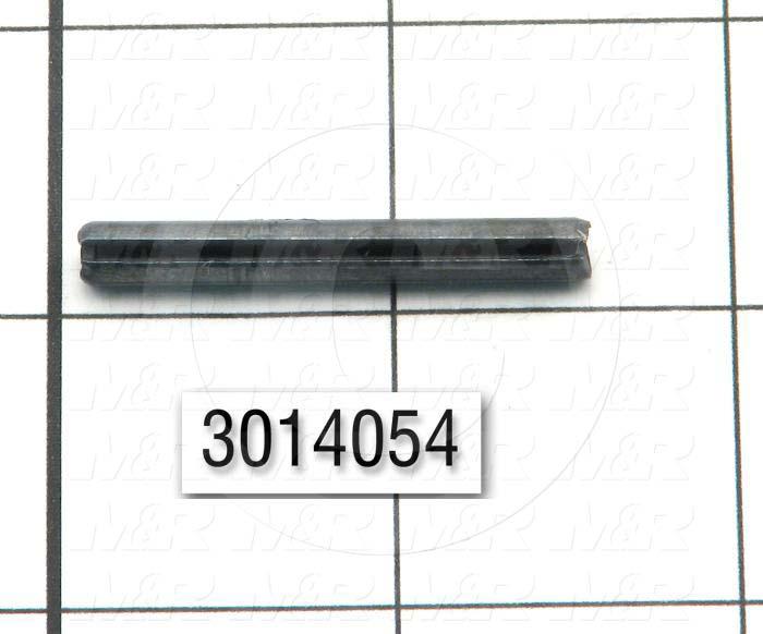 Pin, Spring Pin Slotted, ANSI, 0.19 in. Diameter, 1.50 in. Overall Length, Spring-Tempered Steel Material