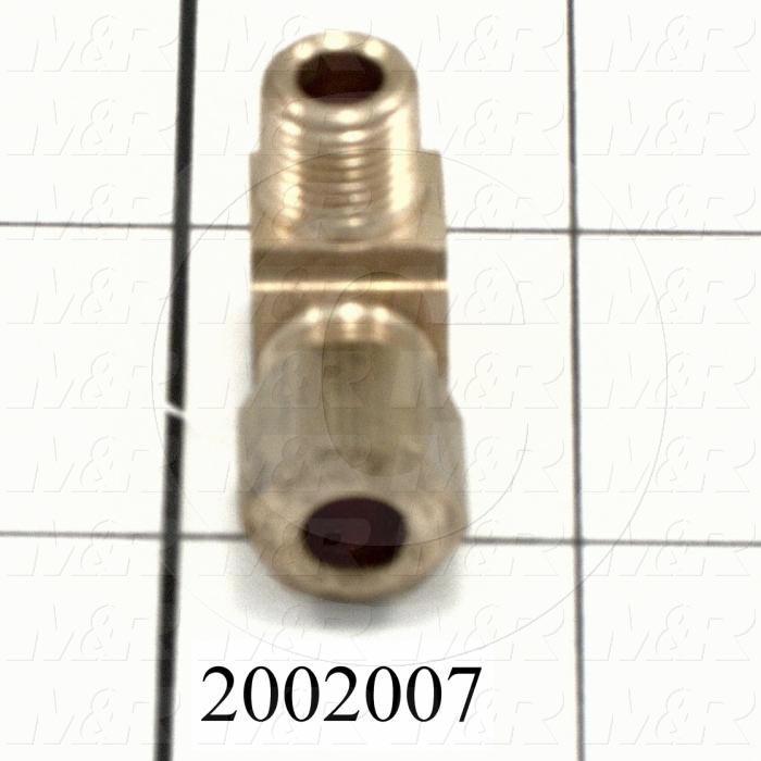 Pipe Fittings & Connectors, 90 deg Elbow Type, Brass Material, A x B 1/4" - 1/8"