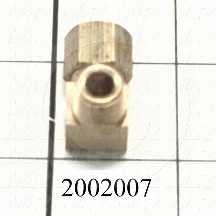 Pipe Fittings & Connectors, 90 deg Elbow Type, Brass Material, A x B 1/4" - 1/8"