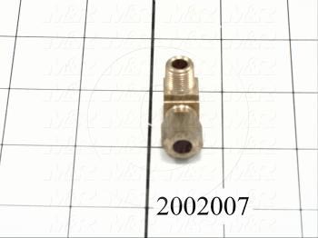 Pipe Fittings & Connectors, 90 deg Elbow Type, Brass Material, A x B 1/4" - 1/8"