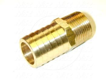 Pipe Fittings & Connectors, Adapter Thread - Pipe Type, Brass Material, A x B 3/4" ID x 3/4" NPT