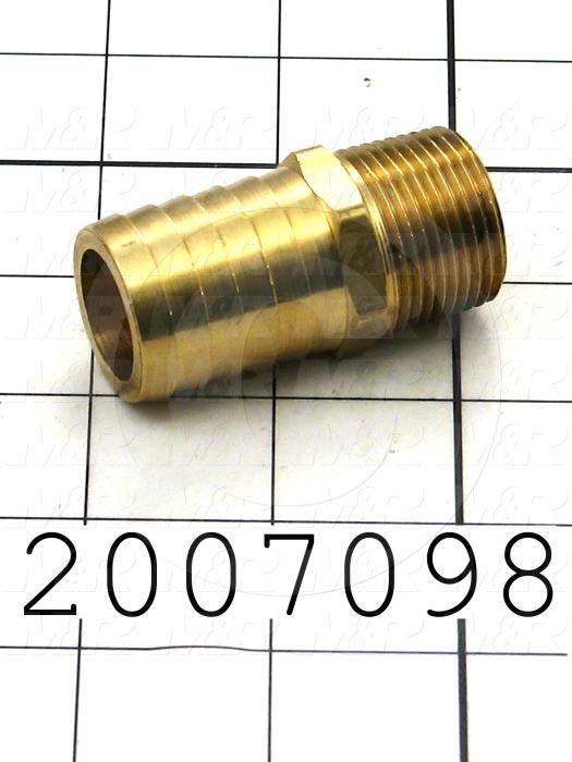 Pipe Fittings & Connectors, Adapter Thread - Pipe Type, Brass Material, A x B 3/4" ID x 3/4" NPT