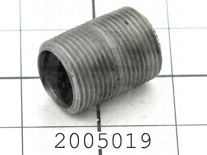 Pipe Fittings & Connectors, Adapter Type, Black Steel Material, A x B 3/4" NPT x 3/4" NPT