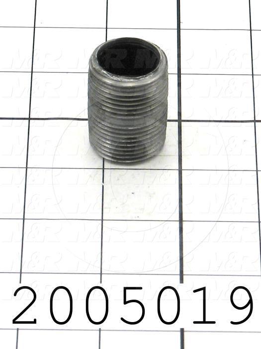 Pipe Fittings & Connectors, Adapter Type, Black Steel Material, A x B 3/4" NPT x 3/4" NPT