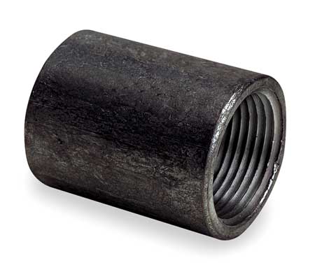 Pipe Fittings & Connectors, Coupling Type, 1 1/4" NPT Pipe Size, Black Cast Iron Material, Female Both Ends