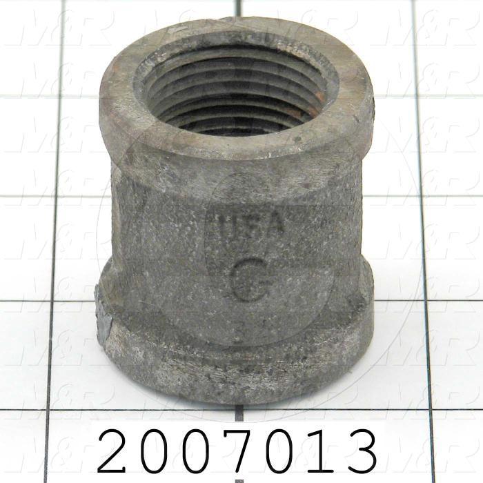 Pipe Fittings & Connectors, Coupling Type, 3/4" NPT Pipe Size, Cast Iron Material
