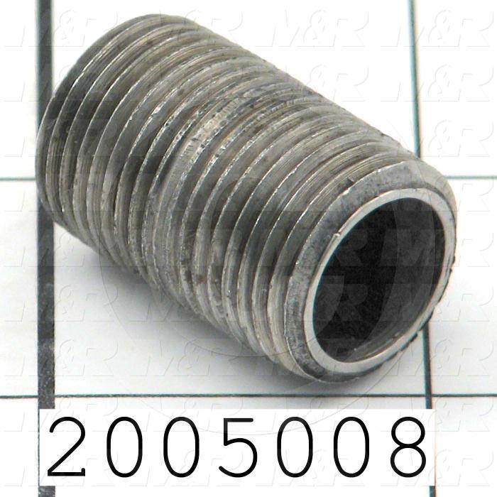 Pipe Fittings & Connectors, Coupling Type, Black Steel Material, A x B 3/8" NPT x 3/8" NPT