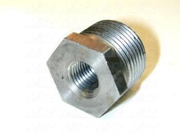 Pipe Fittings & Connectors, Hex Reducing Bushing Type, Black Steel Material, 1/2"NPT x 1/4" NPT Male x Female