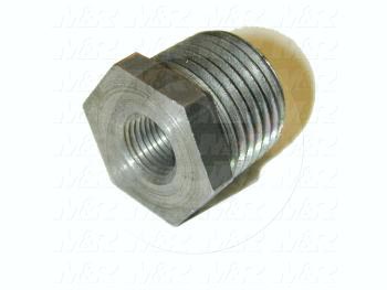 Pipe Fittings & Connectors, Hex Reducing Bushing Type, Black Steel Material, 1/2"NPT x 1/8" NPT Male x Female