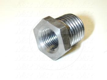 Pipe Fittings & Connectors, Hex Reducing Bushing Type, Black Steel Material, A x B 1/4" NPT - 1/8" NPT