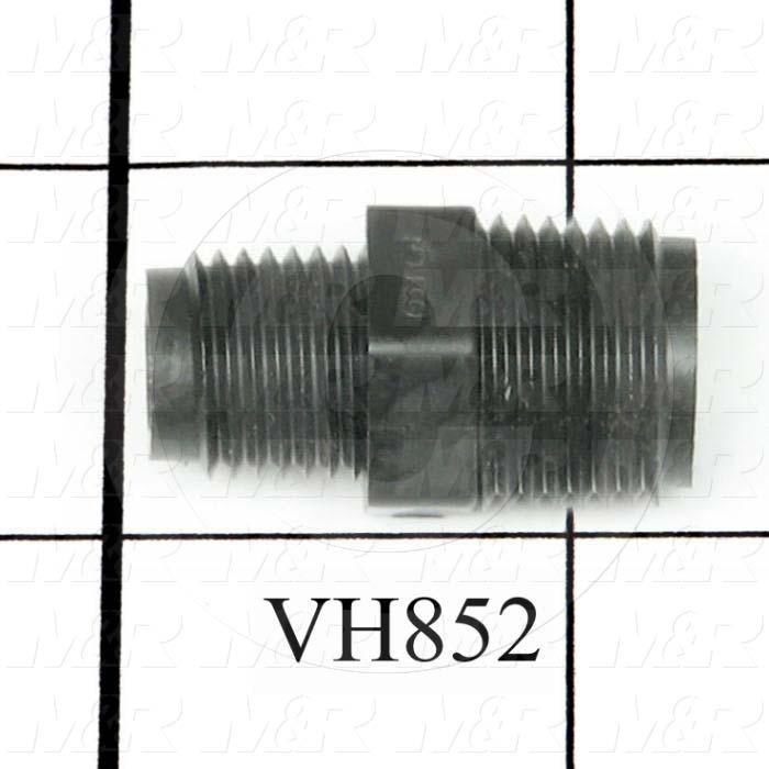 Pipe Fittings & Connectors, Pipe Threaded Both Ends Type, Plastic Material, A x B 3/8 NPT x 1/4 NPT