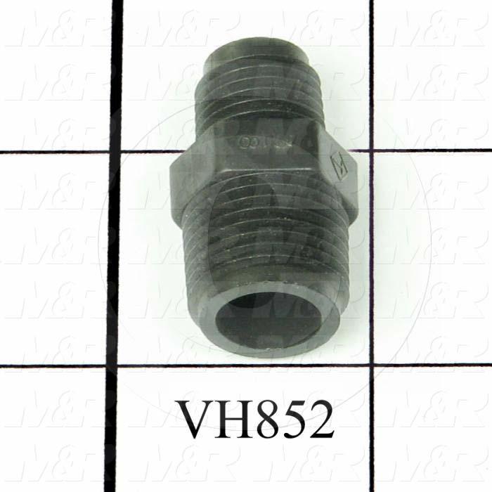 Pipe Fittings & Connectors, Pipe Threaded Both Ends Type, Plastic Material, A x B 3/8 NPT x 1/4 NPT