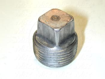Pipe Fittings & Connectors, Square Head Plug Type, 3/8" NPT Pipe Size, Malleable Steel Material