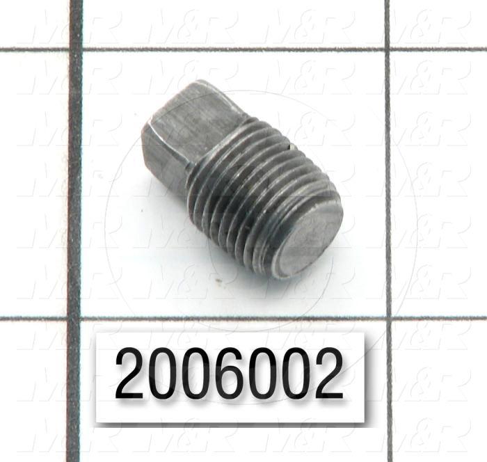 Pipe Fittings & Connectors, Square Socket Plug Type, 1/8" NPT Pipe Size, Malleable Steel Material