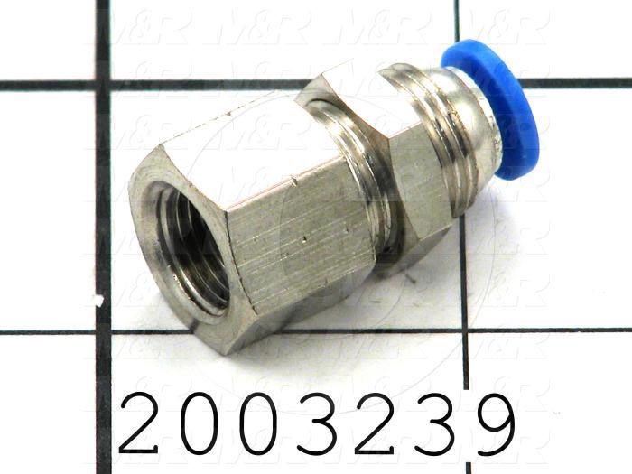 Pipe Fittings & Connectors, Straight Type, A x B 5/32" OD x 1/8" NPT