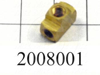 Pipe Fittings & Connectors, Tee Female Type, 1/8" NPT Pipe Size, Brass Material