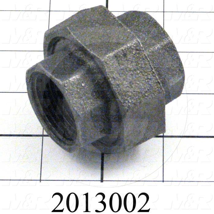 Pipe Fittings & Connectors, Union Type, 1" NPT Pipe Size, Black Malleable Iron Material