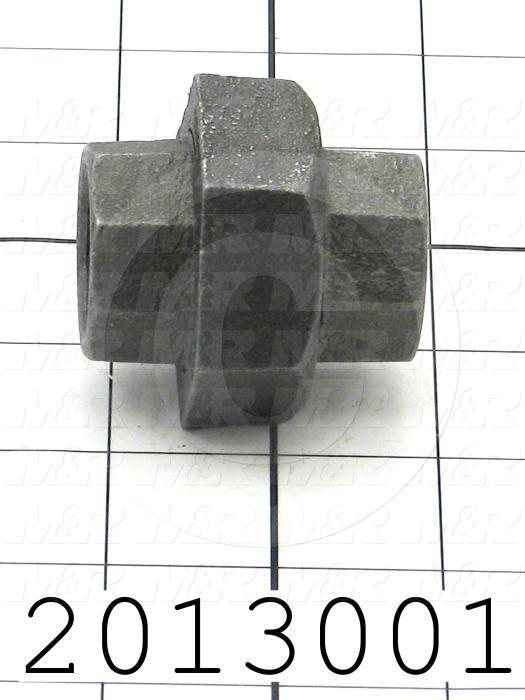 Pipe Fittings & Connectors, Union Type, 3/4" NPT Pipe Size, Black Malleable Iron Material