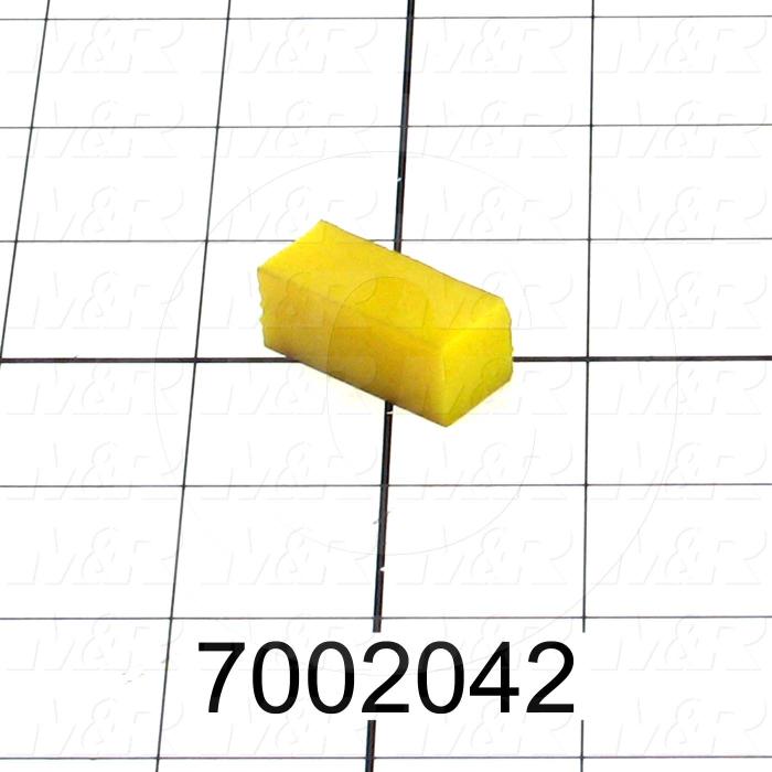 Plastic, Polycarbonate Material, 1/2" Width, 1/2" Hight, #40A Durometer Yellow