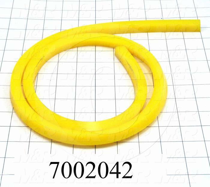 Plastic, Polycarbonate Material, 1/2" Width, 1/2" Hight, #40A Durometer Yellow
