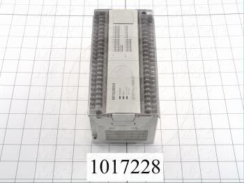 PLC, FX0N, 60 I/O, 36 Inputs, 24VDC Sink/Source, 24 Outputs, Relay