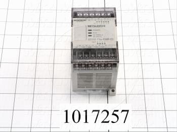 PLC, FX0S, 10 I/O, 6 Inputs, 24VDC Sink/Source, 4 Outputs, Relay