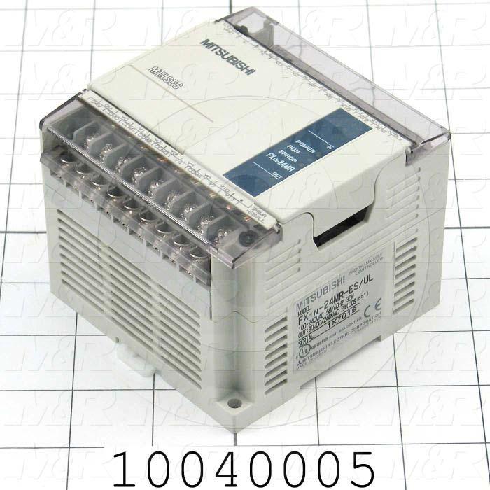 PLC, FX1N, 24 I/O, 14 Inputs, 24VDC Sink/Source, 10 Outputs, Relay