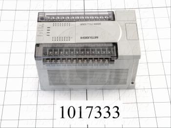 PLC, FX2N, 32 I/O, 16 Inputs, 24VDC Sink/Source, 16 Outputs, Relay, 100-240VAC