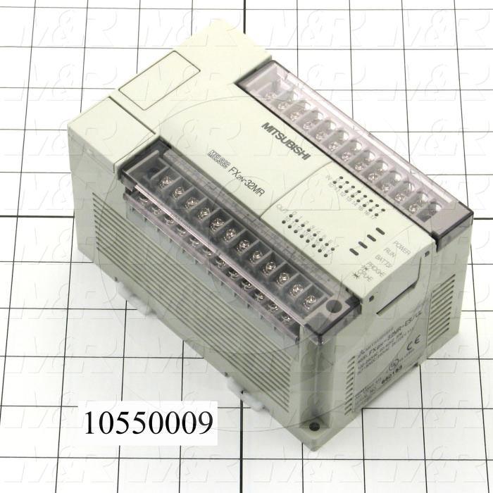 PLC, FX2N, 32 I/O, 16 Inputs, 24VDC Sink/Source, 16 Outputs, Relay