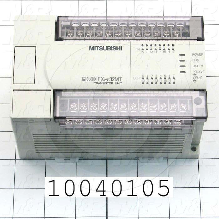 PLC, FX2N, 32 I/O, 16 Inputs, DC Sink In, 16 Outputs, Transistor Sink Out