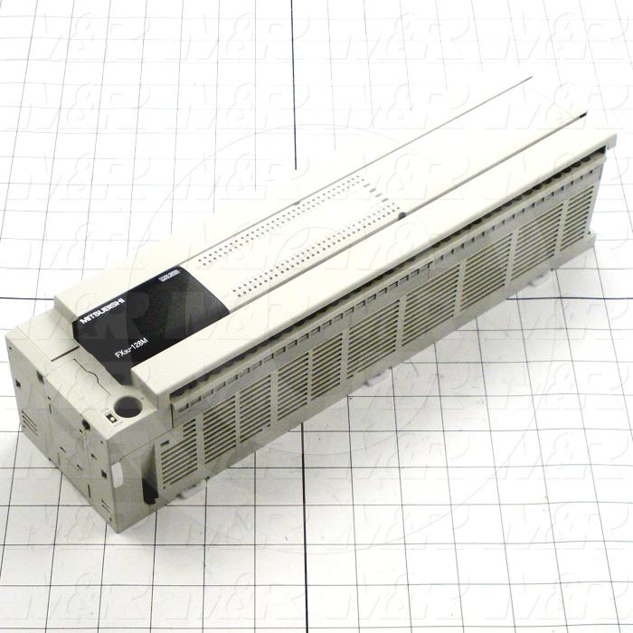 PLC, FX3U, 128 I/O, 64 Inputs, DC, 64 Outputs, Transistor, 100-240VAC