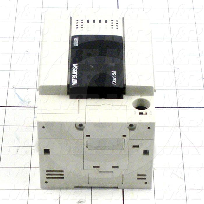 PLC, FX3U, 16 I/O, 8 Inputs, DC Sink In, 8 Outputs, Transistor