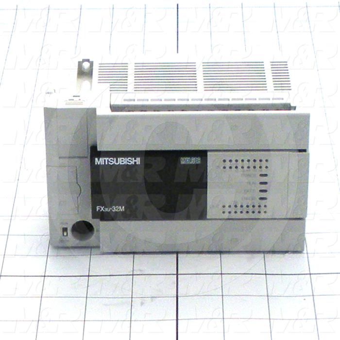 PLC, FX3U, 32 I/O, 16 Inputs, DC, 16 Outputs, Transistor, 100-240VAC