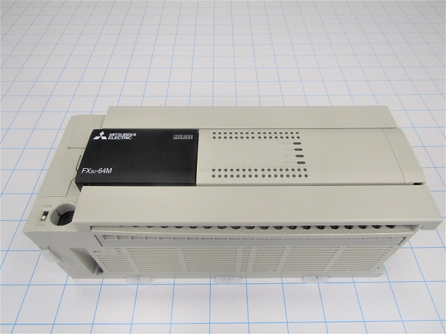 PLC, FX3U, 64 I/O, 32 Inputs, DC, 32 Outputs, Relay, 100-240VAC