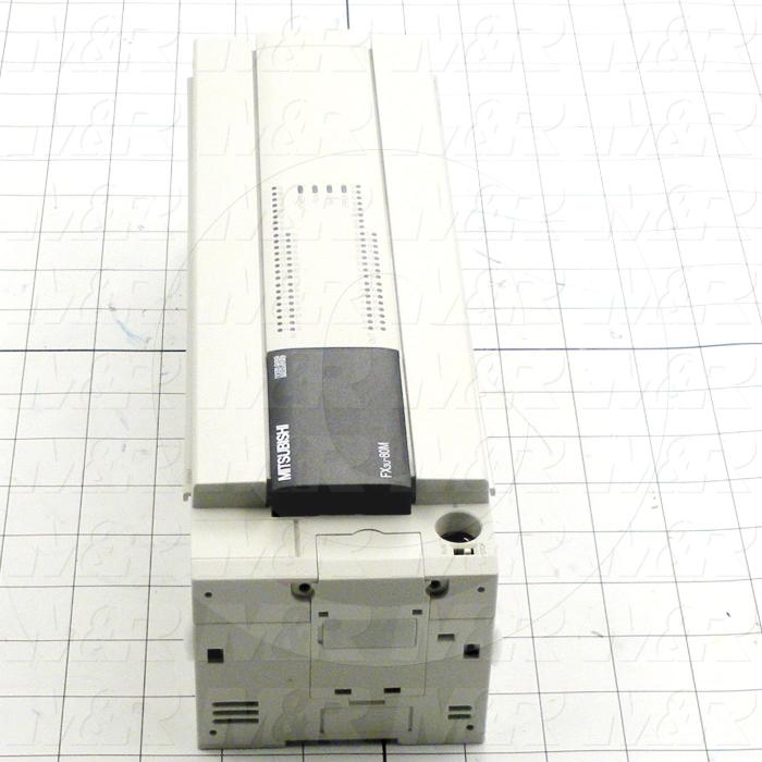 PLC, FX3U, 80 I/O, 40 Inputs, DC Sink In, 40 Outputs, Transistor