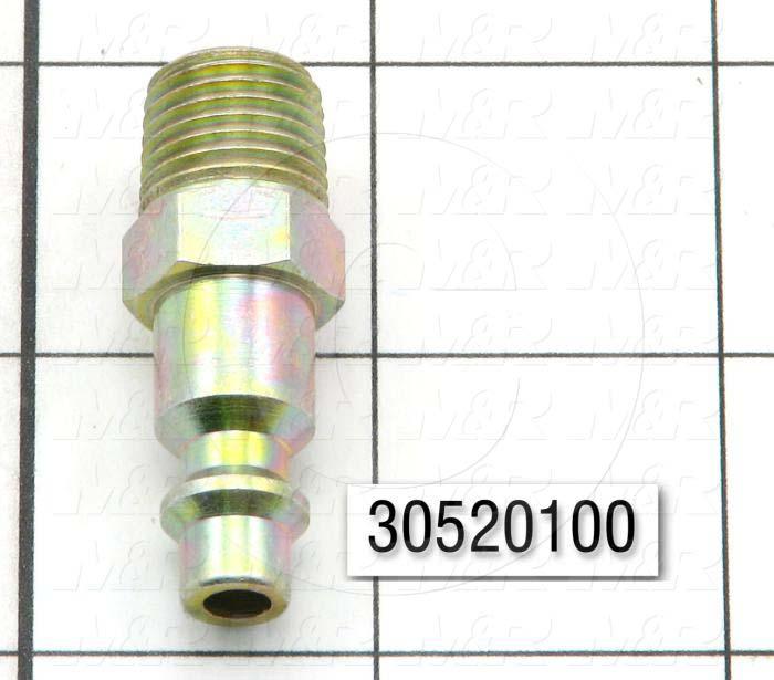 Plug, Coupler Type, 1/4" NPTF Thread Size, Male Mounting Option
